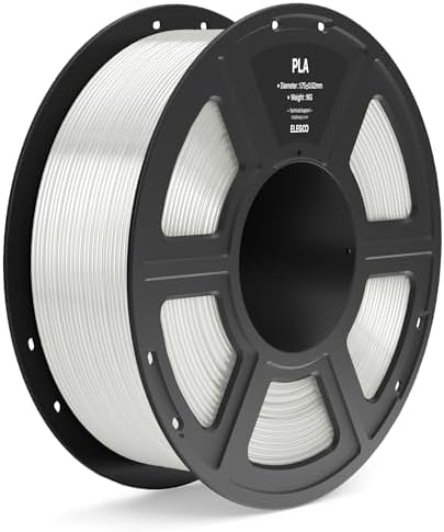 ELEGOO PLA Filament 1.75mm Translucent 1KG, 3D Printer Filament Dimensional Accuracy +/- 0.02mm, 1kg Spool(2.2lbs) Fit Most FDM 3D Printers