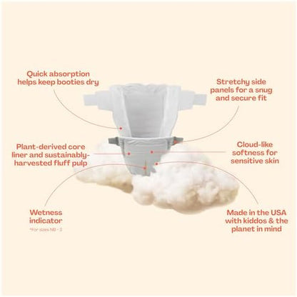 Hello Bello Diapers, Size 4 (22-37 lbs) Flower Child, 84 Count Value Pack of Premium Disposable Baby Diapers, Hypoallergenic with Soft, Cloth-Like Feel