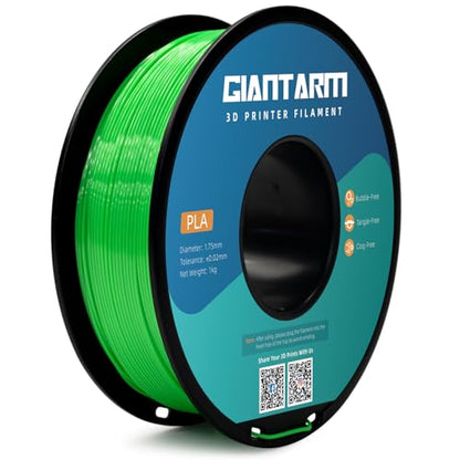 GIANTARM 3D Printer Filament, Green Pla Filament, 1Kg(2.2lbs) Spool, 1.75mm Dimension Accuracy +/- 0.03mm, 3D Printing Filament