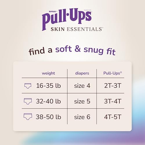 Pull-Ups Boys' Skin Essentials Potty Training Pants, Training Underwear, 4T-5T (38-50 lbs), 60 Ct