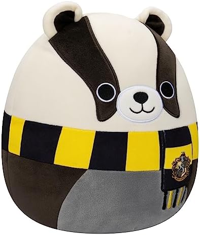 Squishmallows Original Harry Potter 10-Inch Hufflepuff Badger Plush - Medium-Sized Ultrasoft Official Jazwares Plush