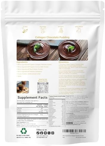 Micro Ingredients Collagen Peptides Powder Organic, 12oz | Type I & III + Natural Protein | Grass-Fed Bovine Source | Unflavored | Supports Skin, Joint & Bone Health | Paleo, Non-GMO