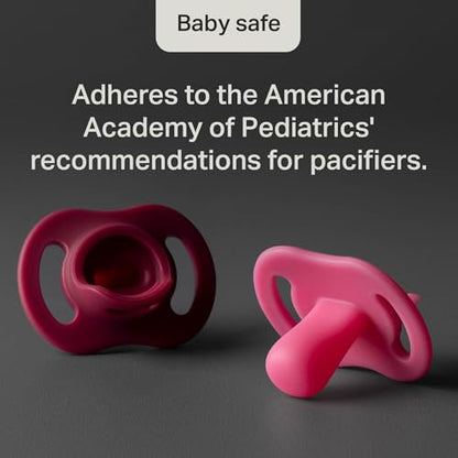 Tommee Tippee Ultra-Light StayPut Pacifier, One-Piece Silicone Design, 0-6m, 4 Pack