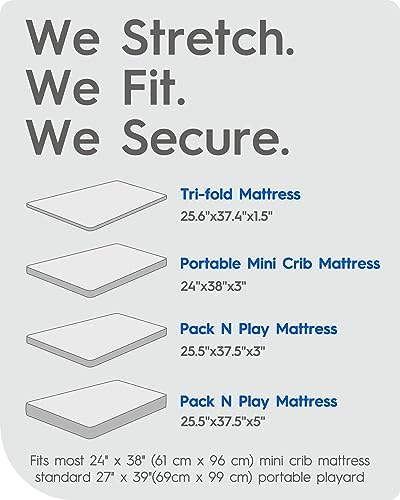 Mini Crib Sheets 24x38, Ultra Soft Pack N Play Sheets Fitted Boy Girl, Neutral Pack and Play Mattress Sheets, Premium Jersey Knit Portable Crib Sheets Hypoallergenic, Forest Bear & Deer