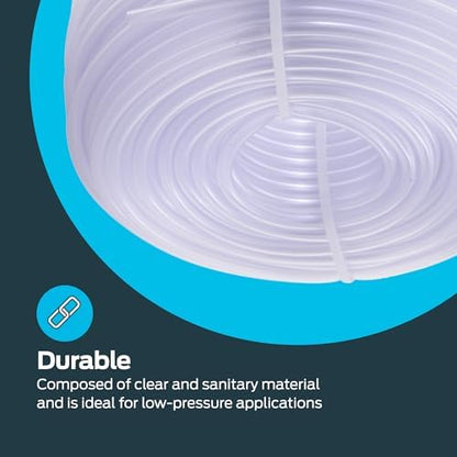 Eastman 0.17 Inch ID (1/4 Inch OD) PVC Clear Vinyl Tubing, 150 Foot Length, 98616