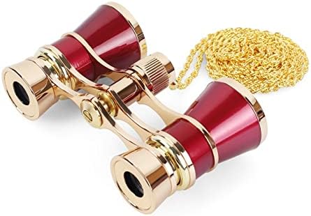 Aroncent Opera Glasses Binoculars 3X25 Mini Compact Binoculars with Chain for Adults Kids Women Vintage Theater Musical Concert