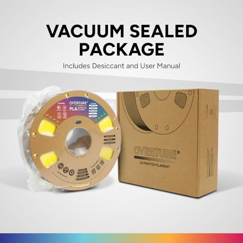 OVERTURE PLA Filament 1.75mm, Neatly Wound 3D Printer Filament 1kg Spool (2.2lbs), Dimensional Accuracy +/- 0.02 mm, Fit Most FDM 3D Printers (Highlight Yellow)