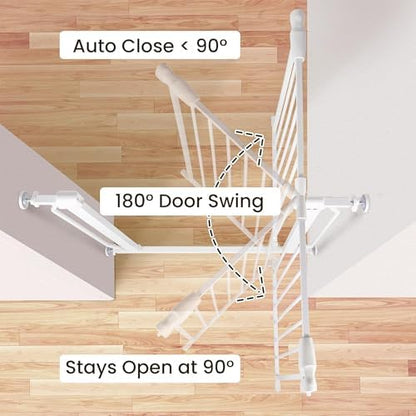 BalanceFrom Walk Thru Safety Gate for Baby and Pets, Doorways, Stairways, Hallways, Fits 29.1-33.8 Inch Openings, 36 Inch Height, Graphite
