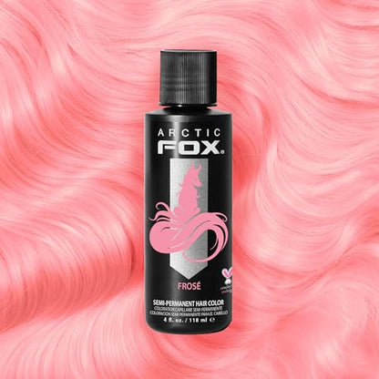 Arctic Fox Semi-Permanent Hair Dye, Vegan & Cruelty-Free, Pastel Pink Frosé, Ammonia-Free, Conditioning Color for All Hair Types, Long Lasting, 4 Fl Oz (Pack of 2)