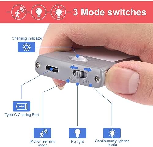 LEPOTEC 30-LED Motion Sensor Cabinet Light,Magnetic Motion Activated Under Counter Closet Lighting, Wireless USB Rechargeable Kitchen Cupboard Night Lights,Motion Activated Light Bar-2Pack