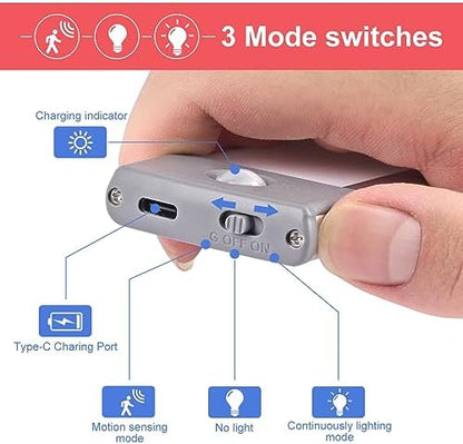 LEPOTEC 30-LED Motion Sensor Cabinet Light,Magnetic Motion Activated Under Counter Closet Lighting, Wireless USB Rechargeable Kitchen Cupboard Night Lights,Motion Activated Light Bar-2Pack