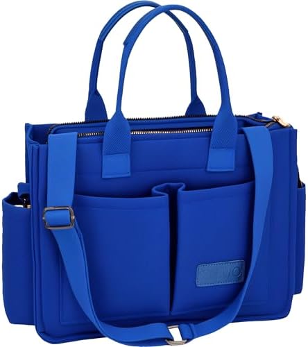 Tote Bag for Women With Compartments,Large Canvas Tote Women's Purse Crossbody Bags Work Laptop Book Bag Satchels Handbags