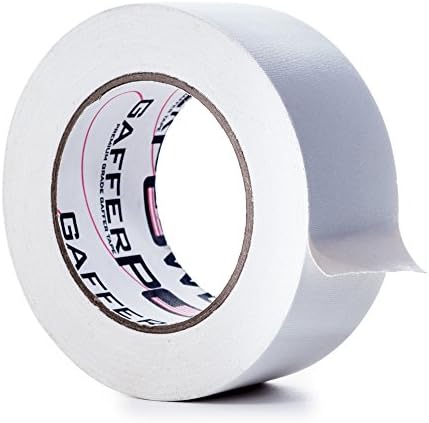 Gaffer Power Real Professional Premium Grade Gaffer Tape Made in The USA - White 2 Inch X 30 Yards - Heavy Duty Gaffer's Tape - Non-Reflective - Multipurpose - Better Than White Duct Tape