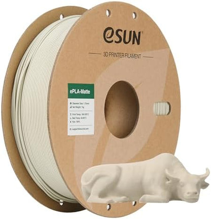 eSUN Matte PLA Filament 1.75mm, Matte 3D Printer PLA Filament, 1KG Spool 3D Printing Filament for 3D Printers, Paper Reel, Light Khaki