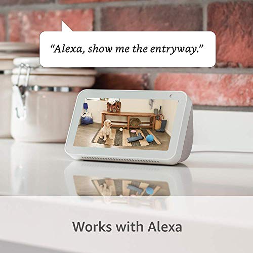 Like-New Ring Stick Up Cam Battery HD security camera with custom privacy controls, Simple setup, Works with Alexa - White