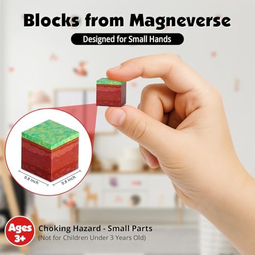 300 PCS 0.8in Magnetic Blocks - Magnet Toys for Kids, Magnetic Building Blocks Cubes, Stacking Magnets, School STEM Toys Birthday Gifts for Boys and Girls Age 3+ Years Old (Theme: Portal)