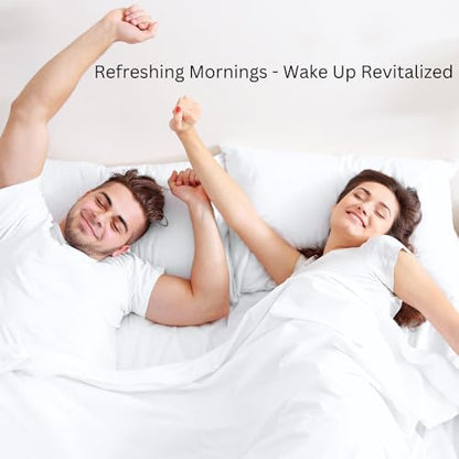 LANE LINEN Eco Friendly 100% Organic Cotton Queen Sheet Set, Soft & Comfy Fully Elasticized 15" Deep Pocket Bed Sheets, Low Pill Naturally Cooling Machine Wash Sábanas Queen- White Bed Sheets