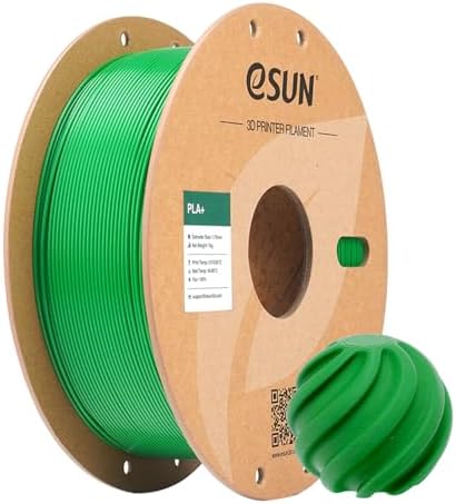 eSUN PLA+ Filament 1.75mm, 3D Printer Filament PLA Plus, Dimensional Accuracy +/- 0.03mm, 1KG Spool (2.2 LBS) 3D Printing Filament for 3D Printers, Grass Green