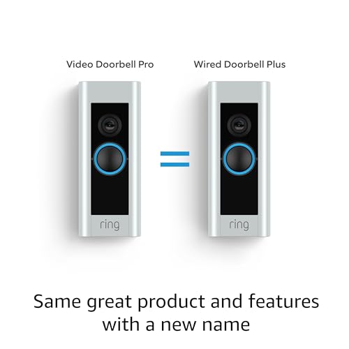 Like-New Ring Wired Doorbell Plus (Video Doorbell Pro) – Upgraded, with added security features and a sleek design (existing doorbell wiring required)