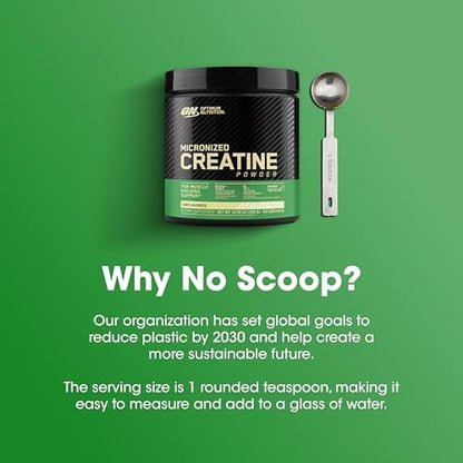 Optimum Nutrition Micronized Creatine Monohydrate Powder, Unflavored, 60 Servings, 300 Grams (Packaging May Vary)