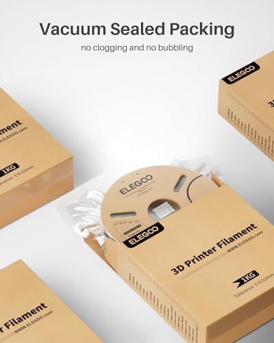 ELEGOO Carbon Fiber PLA Filament 1.75mm Black 1KG, PLA-CF Strong 3D Printer Filament Dimensional Accuracy +/- 0.02mm, 1kg Cardboard Spool(2.2lbs) Fits for Most FDM 3D Printers