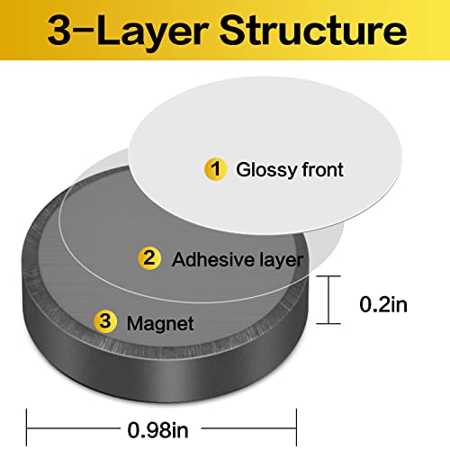 DIYMAG Ceramic Round Magnets for Crafts 75 Packs with Adhesive Backing. 0.98Inch (25mm) Small Magnets Perfect for Fridge, DIY, Building, Scientific, Craft, and Office.（0.98 * 0.2Inch-75p）