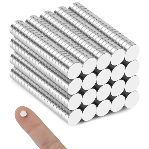 Small Magnets, 400 Pack Refrigerator Magnet 6x2mm Rare Earth Magnets Neodymium Magnet for Crafts, Whiteboard, Kitchen Cabinet