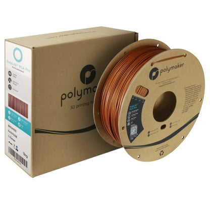 Polymaker PLA PRO Filament 1.75mm 1kg, Tough & High Rigidity Bronze 3D Printing Filament, PolyLite PLA PRO 3D Printer Filament 1.75mm, Print with Most 3D Printers