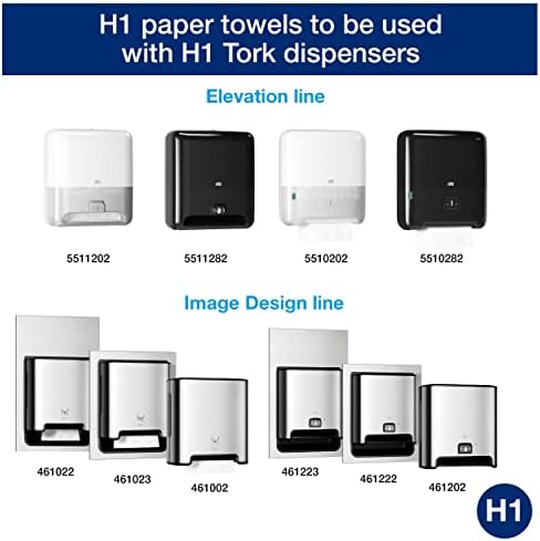 Tork Matic Soft Hand Towel Roll, White, Premium, H1, Quick-Absorbing, Long-Lasting, Thick 2-Ply, 6 Rolls x 575 ft, 290096