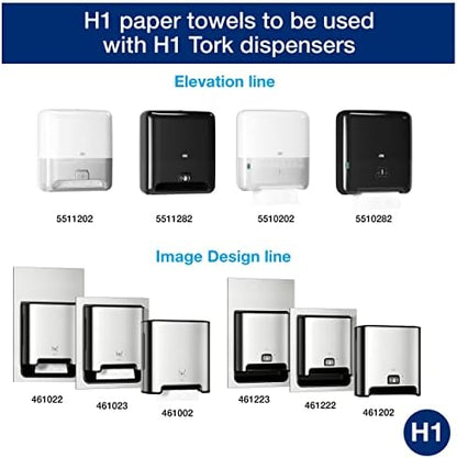 Tork Matic Soft Hand Towel Roll, White, Premium, H1, Quick-Absorbing, Long-Lasting, Thick 2-Ply, 6 Rolls x 575 ft, 290096