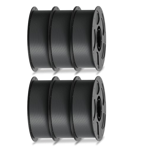 ANYCUBIC PLA Filament 1.75mm Bundle, 3D Printer Filament 1.75mm Dimensional Accuracy +/- 0.02mm, 1KG Spool (2.2 lbs), 6KG Gray