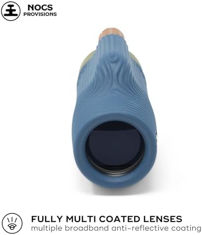 Nocs Provisions Zoom Tube 8x32 Monocular, 8X Magnification Telescope, Bak4 Prism, Wide Field of View for Bird Watching, Backpacking & Wildlife Viewing - Indigo Blue II