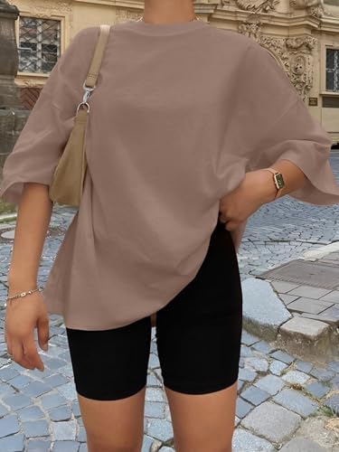 Trendy Queen Womens Oversized Summer T Shirts Fashion Workout Plus Size Tops Short Sleeve Beach Vacation Gym Clothes 2025