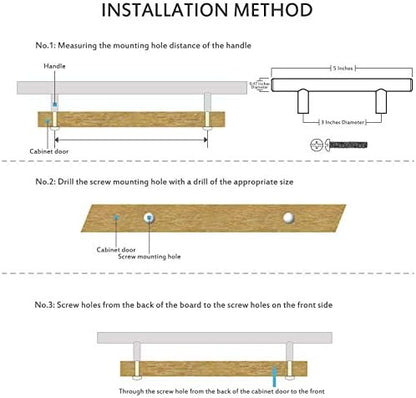 Ravinte 30 Pack | 5 Inch Cabinet Pulls Matte Black Stainless Steel Kitchen Drawer Pulls Cabinet Handles 5 InchLength, 3 Inch Hole Center