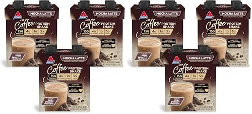 Atkins Mocha Latte Iced Coffee Protein Shake, 15g Protein, Low Glycemic, 4g Net Carb, 1g Sugar, Keto Friendly (Pack of 2)