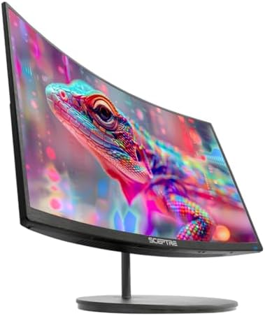 Sceptre Curved 27" FHD 1080p 75Hz LED Monitor HDMI VGA Build-In Speakers, EDGE-LESS Metal Black 2019 (C275W-1920RN)
