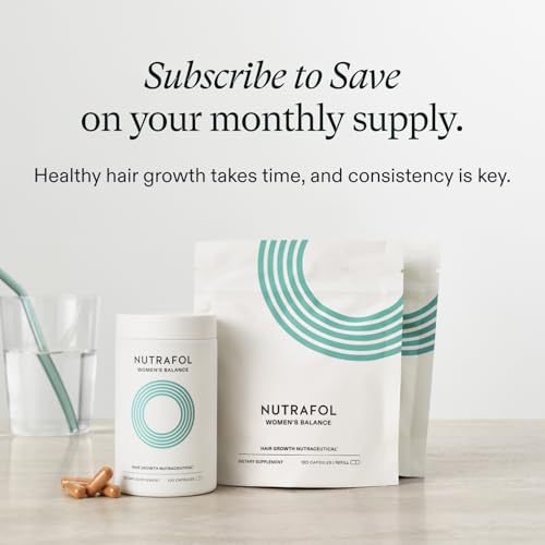Nutrafol Women's Balance Hair Growth Supplements, Ages 45 and Up, Clinically Proven for Visibly Thicker Hair and Scalp Coverage, Dermatologist Recommended - 1 Month Supply