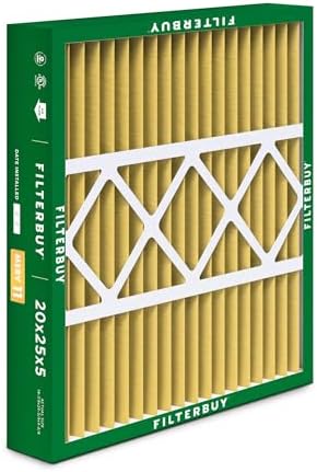 Filterbuy 20x25x5 Air Filter MERV 11 Allergen Defense (2-Pack), Pleated HVAC AC Furnace Air Filters for Honeywell FC100A1037, Lennox X6673, Carrier, & More (Actual Size: 19.88 x 24.75 x 4.38 Inches)