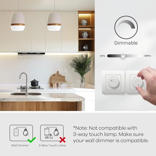Linkind A19 LED Light Bulbs Dimmable, 60W Equivalent Light Bulbs, E26 Base, 5000K Daylight, 9.5W 840 Lumens 120V, UL Listed FCC Certified, LED Lights for Bedroom Living Room Home Office, 6 Packs