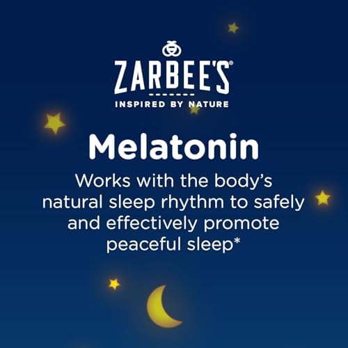 Zarbee's Children's Sleep Gummies with Melatonin, Non-Habit Forming Children's Sleep Gummies Work with Natural Sleep Cycles to Promote Peaceful Sleep, Drug-Free, Natural Strawberry, 60 ct (Pack of 2)