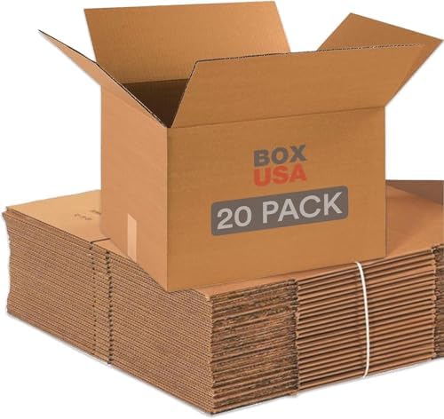 BOX USA Moving Boxes Medium 18"L x 14"W x 12"H 20-Pack | Corrugated Cardboard Box for Shipping, Mailing, Packing, Packaging and Storage
