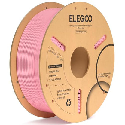 ELEGOO PLA Plus Filament 1.75mm Pink 1KG, PLA+ Tougher and Stronger 3D Printer Filament Dimensional Accuracy +/- 0.02mm, 1kg Spool(2.2lbs) Fits for Most FDM 3D Printers