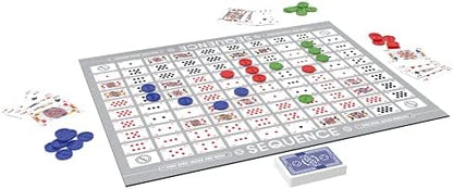 SEQUENCE- Original SEQUENCE Game with Folding Board, Cards and Chips by Jax ( Packaging may Vary ) White, 10.3" x 8.1" x 2.31"