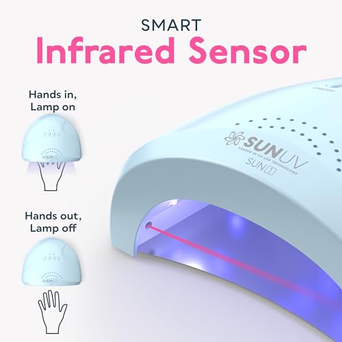 SUNUV Nail Dryer, UV Light for Gel Nail Polish Professional UV LED Lamp with 3 Timer Settings Art Tools Auto Sensor SUNone Blue
