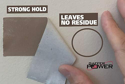 Gaffer Power Real Professional Grade Gaffer Tape, Made in The USA, Heavy Duty Gaffers Tape, Non-Reflective, Multipurpose. (2 Inches x 30 Yards, Tan)