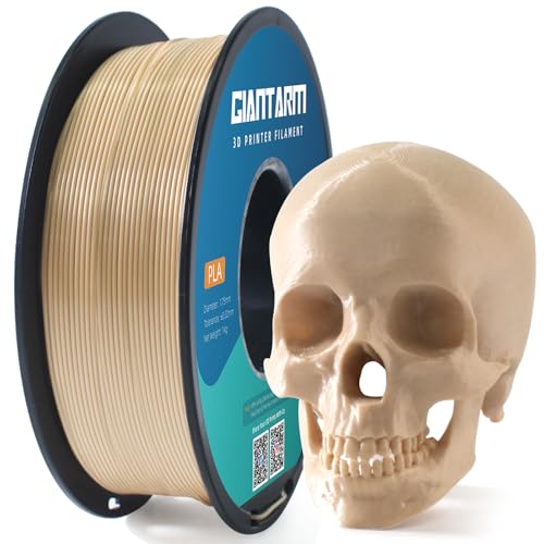 GIANTARM 3D Printer Filament, Bone White Pla Filament, 1Kg(2.2lbs) Spool, 1.75mm Dimension Accuracy +/- 0.03mm, 3D Printing Filament