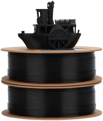 PLA Pro Filament 1.75mm 3D Printing Filament PLA + Bundle 1kg*2 (4.4lbs) Cardboard Spool Dimensional Accuracy +/- 0.03 mm-2 Pack Black