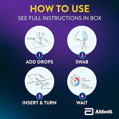 BinaxNOW COVID-19 Antigen Self Test, 1 Pack, 10 Tests Total, COVID Test With 15-Minute Results Without Sending to a Lab, Easy to Use at Home