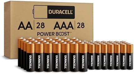 Duracell Coppertop AA + AAA Batteries, 56 Count (Pack of 1). Re-closable pack for easy access and organized storage.1 pack contains 28 Double A Batteries and 28 Triple A Batteries.