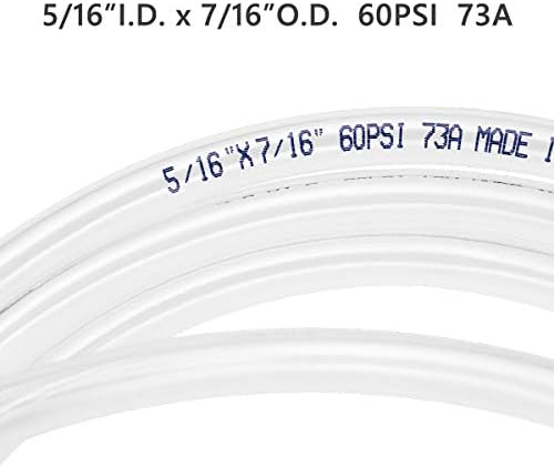 Eastrans 50ft x 5/16'' ID Clear Vinyl Tubing, Flexible Hybrid PVC Tubing Hose, Lightweight Plastic Tube UV Chemical Resistant Vinyl Hose, BPA Free and Non Toxic